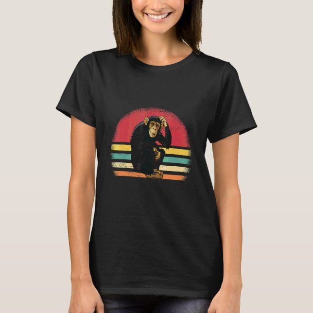 Camiseta Chipanzé Macaco Vintage Retro (Frente)