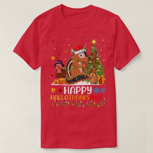Camiseta Chipmunk Amante de os animais Feliz Chipmunk OláTh (Frente do Design)