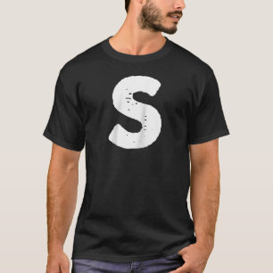 Camiseta Chipmunk Carnival Group Costume - Letra S Bleu Hal