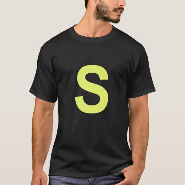 Camiseta Chipmunk Halloween Carnival Group Costume Letter S (Frente)