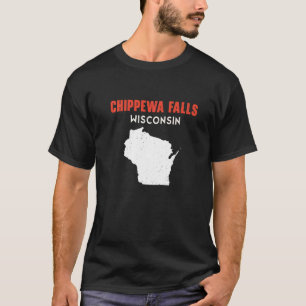 Camiseta Chippewa Falls EUA Estado América Viagem Montanan