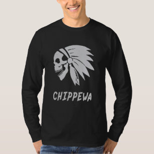 Camiseta Chippewa Nativo Americano Indiano Nascido Liberdad