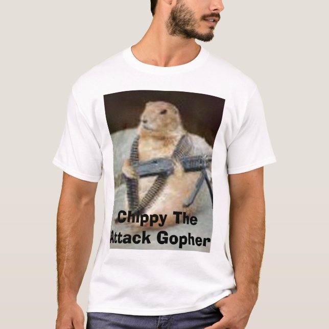 Camiseta Chippy o Gopher do ataque (Frente)