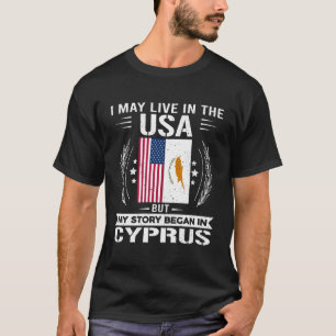 Camiseta Chipre Apresenta Bandeiras Orgulhosas De Chipre E