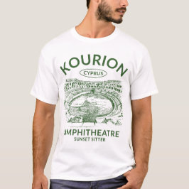 Camiseta Chipre: espectador do pôr do sol no anfiteatro de 