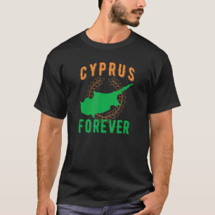 Camiseta Chipre Para Sempre Ilha do País Cipriota Contorno