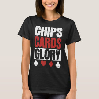 Camiseta Chips, Cartões, Pôquer Glória