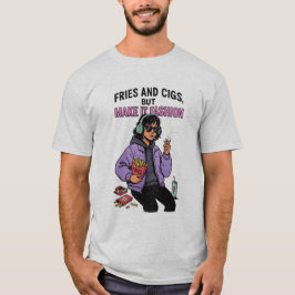 Camiseta Chips e Cigarros, mas o estilo ainda é fogo