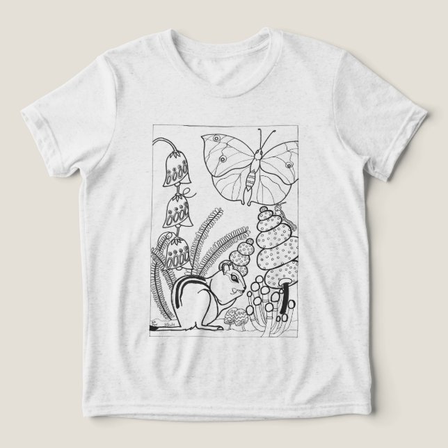 Camiseta Chipset com coloração de mariposa (Design frontal)