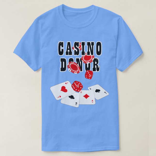 Camiseta Chipsets do jogador de jogos do casino Donor (Frente do Design)