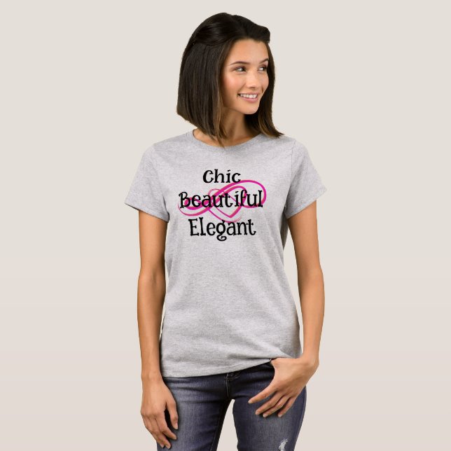 Camiseta Chique, Bonita e Elegante (Frente Completa)
