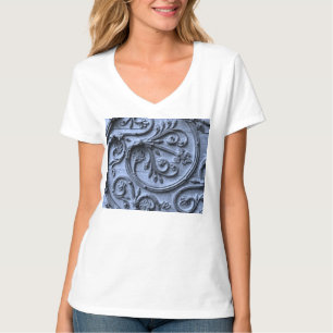 Camiseta Chique de madeira azul escroto