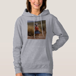 Camiseta Chique e Estilosa: Garota de Suricata em Saia e Ja