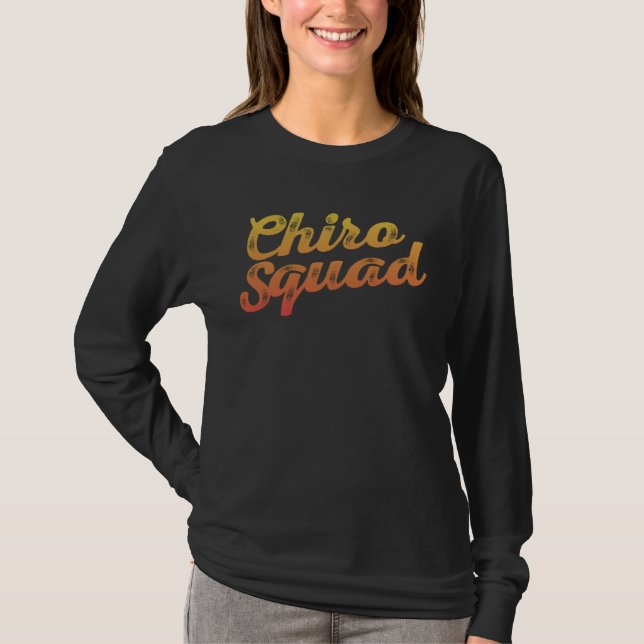 Camiseta Chiro Squad Back Spine Subluxation Chiropractor Hu (Frente)