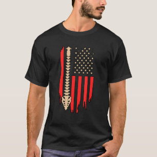 Camiseta Chiropracine U Flag Chiropractor Spine Surgeon G
