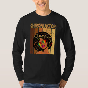 Camiseta Chiropracor Mulheres Afro-Americanas Negram Sua