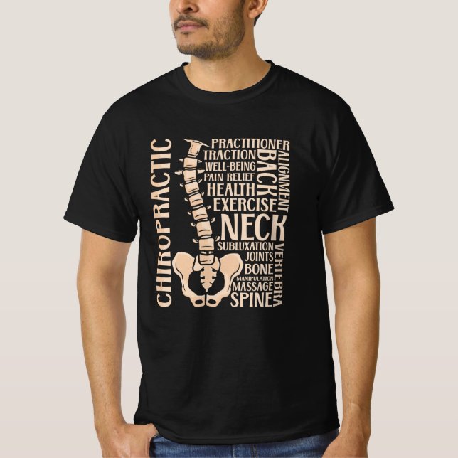 Camiseta Chiropractor Chiro, Terapêutico da Coluna (Frente)