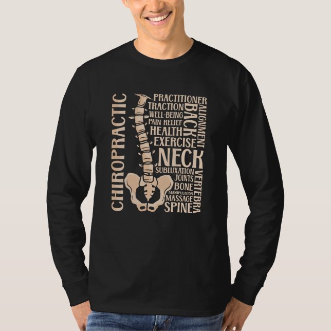Camiseta Chiropractor Chiro, Terapêutico da Coluna (Frente)