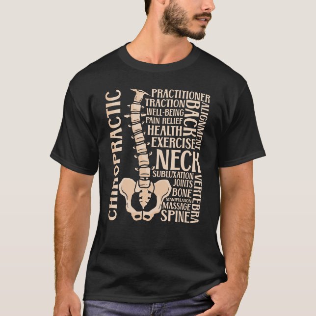 Camiseta Chiropractor Chiro, Terapêutico da Coluna (Frente)