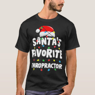 Camiseta Chiropractor Christmas Santas Favorito Engraçado P