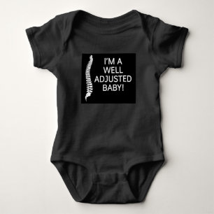 Camiseta chiropractor eu sou um bebê bem ajustado