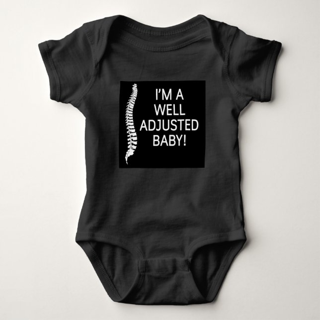 Camiseta chiropractor eu sou um bebê bem ajustado (Frente)