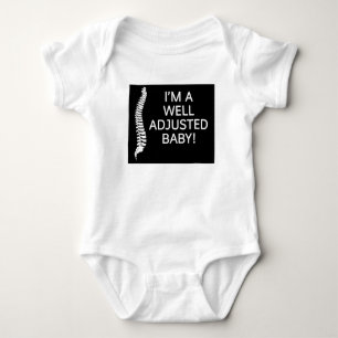 Camiseta chiropractor eu sou um bebê bem ajustado