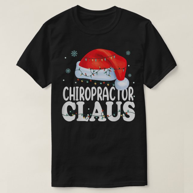 Camiseta Chiropractor Papai Noel, Natal Engraçado. (Frente do Design)