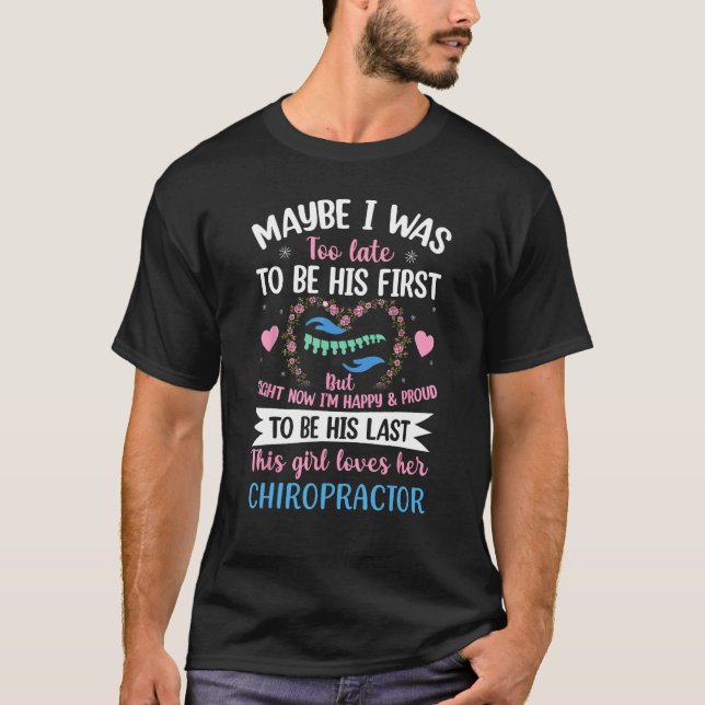 Camiseta Chiropractor wife this girl loves her husband anni (Frente)