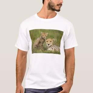 Camiseta Chita, Acinonyx jubatus, com Cub