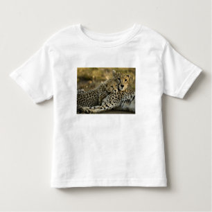 Camiseta Chita, Acinonyx jubatus, com filhote no Masai 2