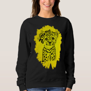 Camiseta Chita Predator Cat Motif Animal Africa Colorida