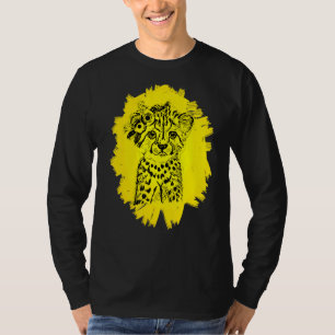 Camiseta Chita Predator Cat Motif Animal Africa Colorida