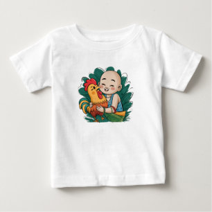 Camiseta   Chloe Baby Abraça o Galo