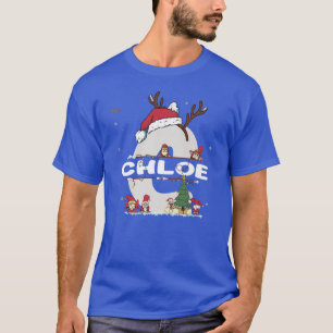 Camiseta Chloe Christmasw Chloe Name para o xmas engraçado