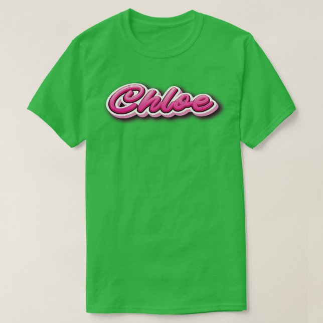 Camiseta Chloe Meu Nome É Chloe Pink (Frente do Design)