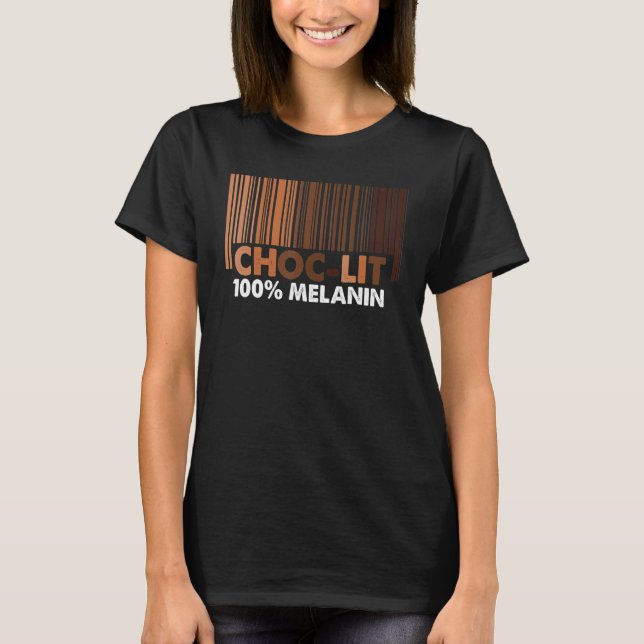 Camiseta Choc LIT 100 Melanin Shades Black Pride Black Hist (Frente)
