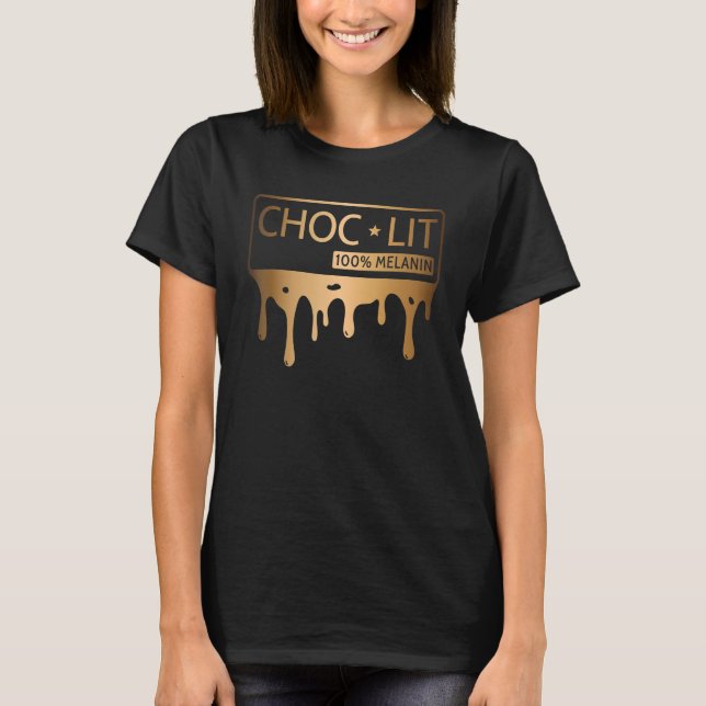 Camiseta Choc Lit Melanin Black Priority History BHM Africa (Frente)