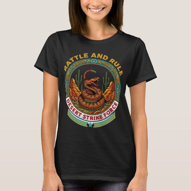 Camiseta Chocalho E Regra Força de Ataque do Deserto (Frente)