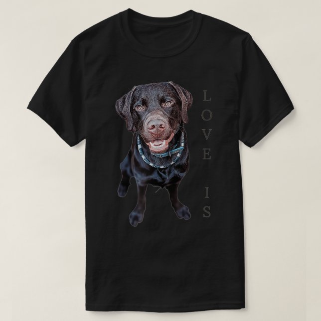 Camiseta Chockolate Labrador Retriever Adora Black Lab Mãe (Frente do Design)