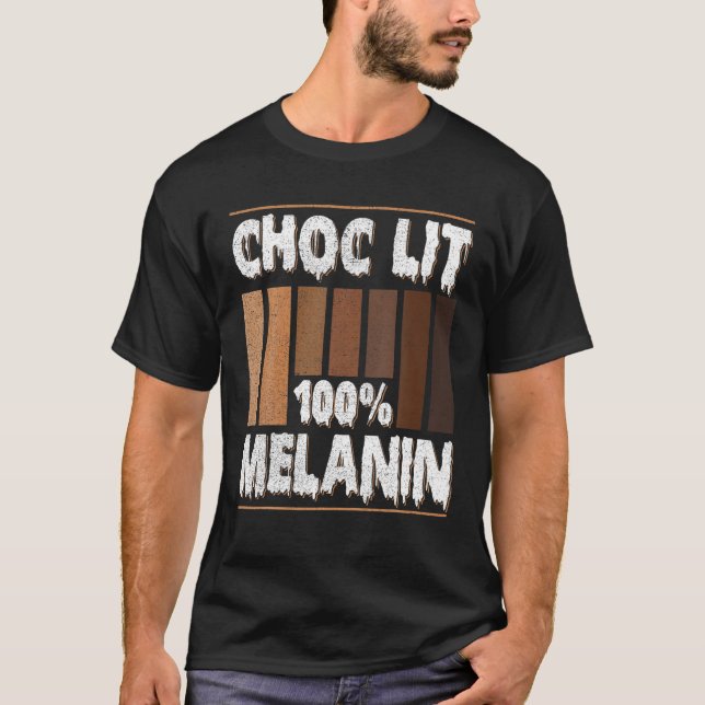 Camiseta Choclit 100% Melanina (Frente)