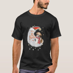 Camiseta Choco Bonito Com O Cachorro De Natal Do Papai Noel