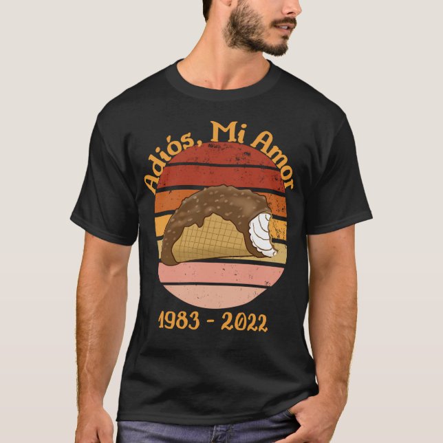 Camiseta Choco Taco Adios Mi Amor Sorvete Engraçado (Frente)