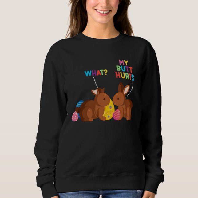 Camiseta Chocolate Bunny Easter Day Basket  Teens My Butt H (Frente)
