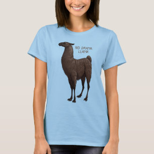 Camiseta Chocolate Castanho e Preto Sem Drama Lama