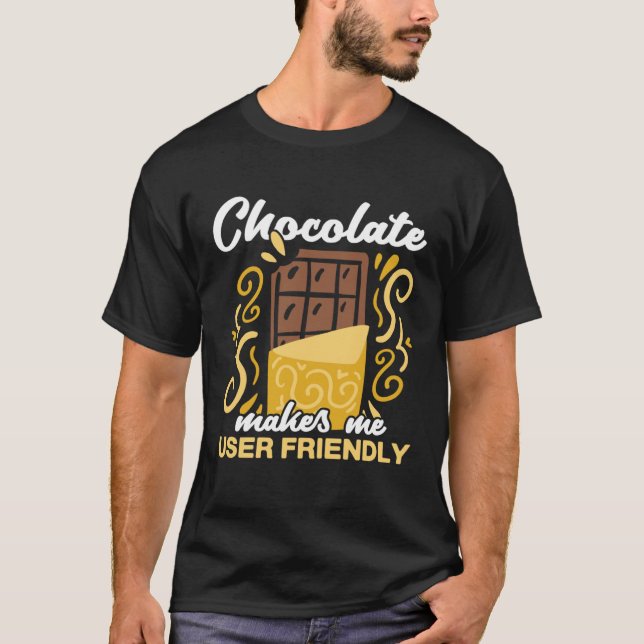 Camiseta Chocolate  chocolate bar  chocolate chocoholic (Frente)