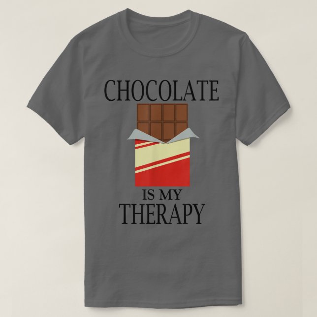 Camiseta Chocolate como Terapia Doces Deliciosos Chocolatie (Frente do Design)