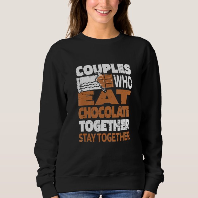 Camiseta Chocolate Couple Chocoholic Choco Cocoa Candy Bar  (Frente)
