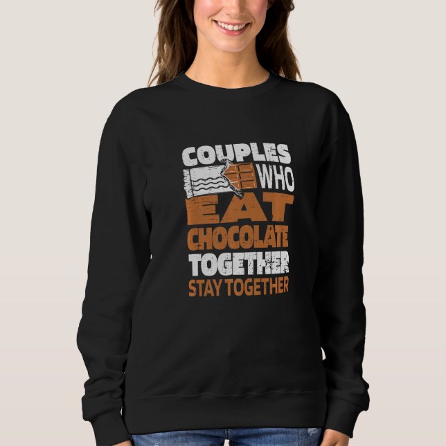 Camiseta Chocolate Couple Chocoholic Choco Cocoa Candy Bar  (Frente)