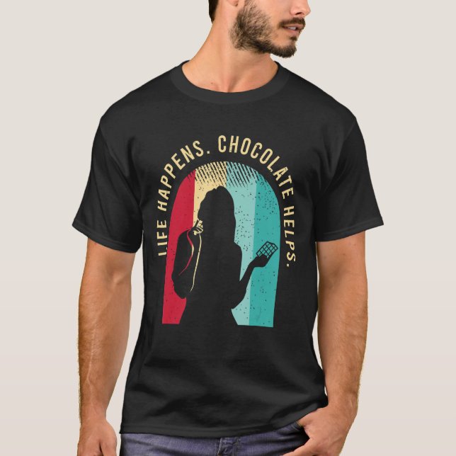 Camiseta Chocolate Dizendo Para Um Sarcástico De Chocolate (Frente)